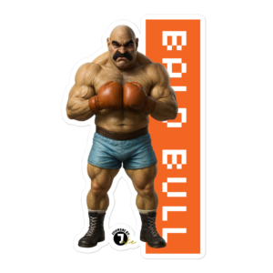 Real-life Bald Bull - Charging knockout specialist - Stickers