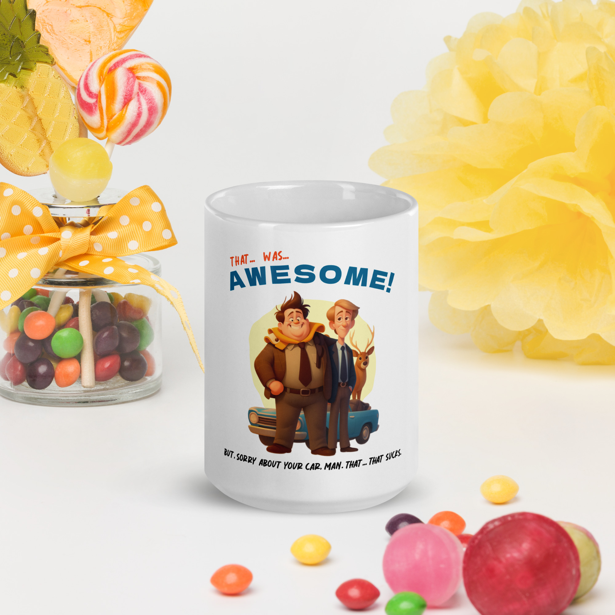 That was AWESOME! Because sometimes words just aren’t enough – White glossy mug - Image 9