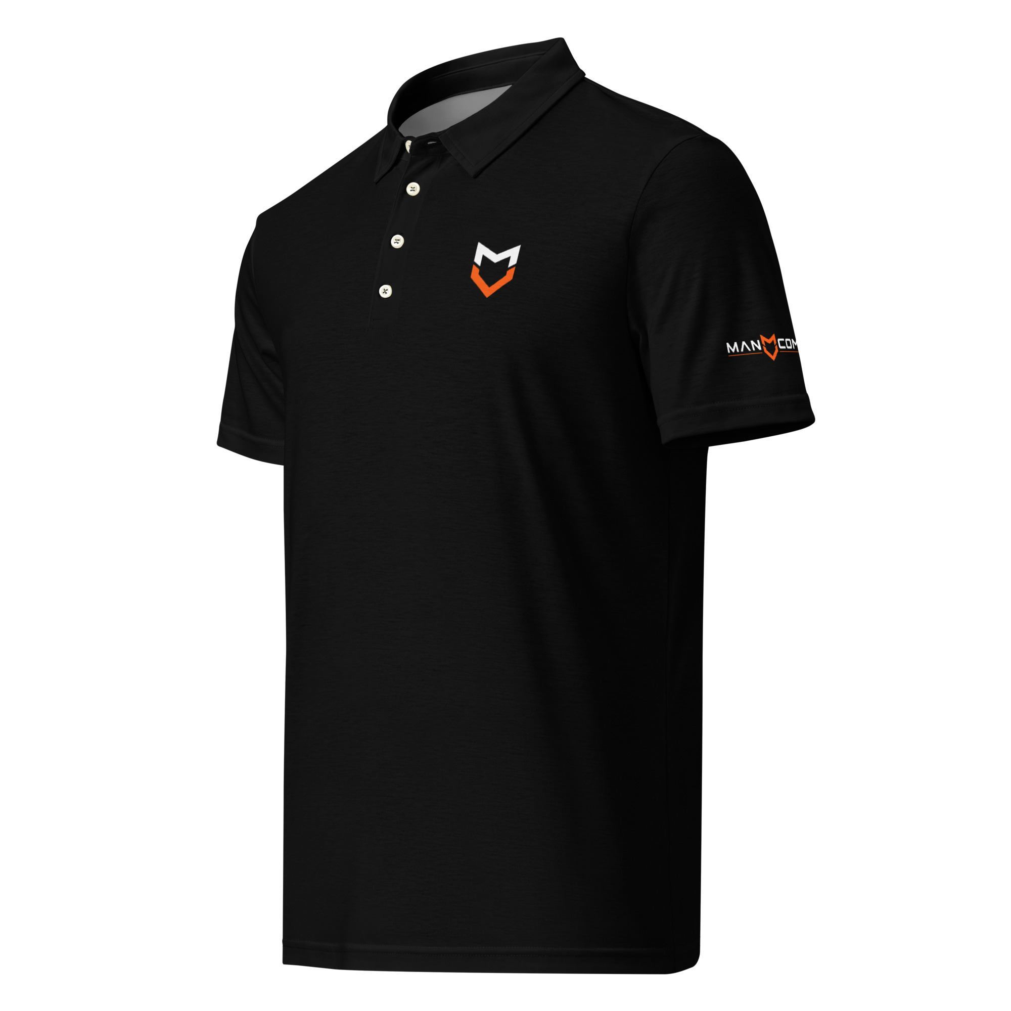 Mansfield and Company - Branded Logo - Men’s slim fit polo (Black) - Image 2